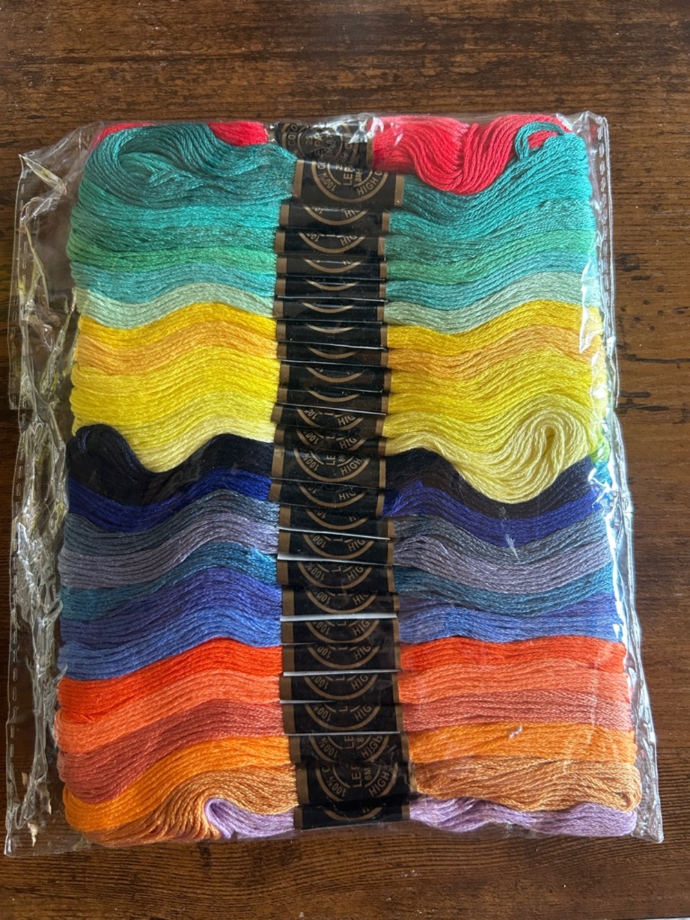 Multicolor Embroidery Floss Skein Pack - 27 Bright Rainbow Colors